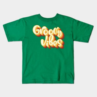 Retro Groovy Vibes Kids T-Shirt